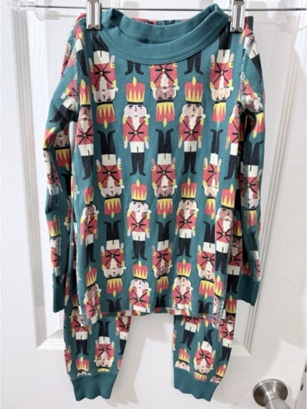 Hanna Andersson Holiday Nutcracker Pajamas Size 110 US 5 Green Organic Cotton